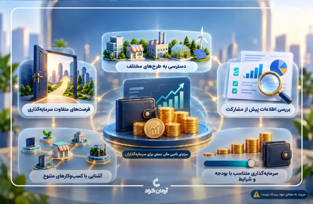 مزایای تامین مالی